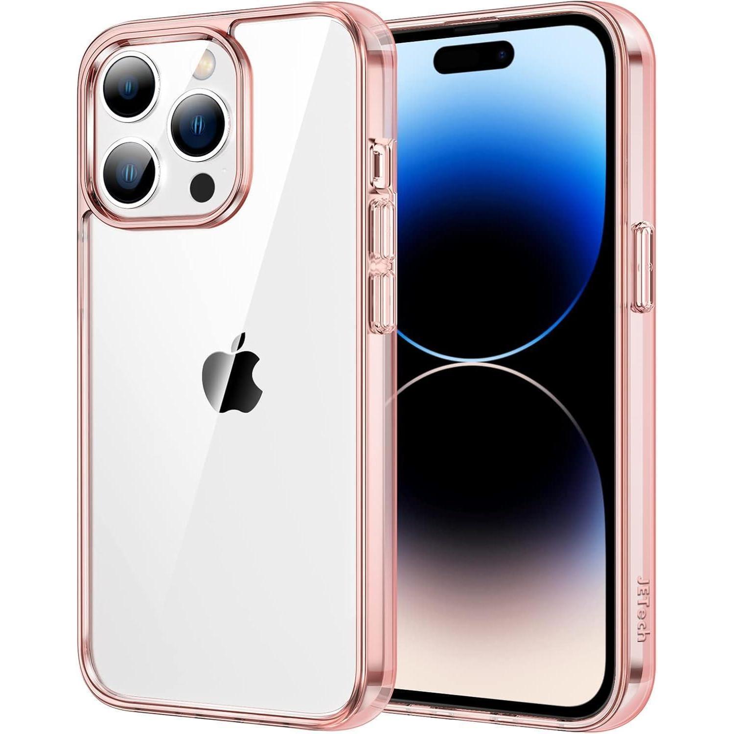 Handyhülle Iphone 14 Pro Stoßfest Transparent Anti Kratz Ros&xe9gold
