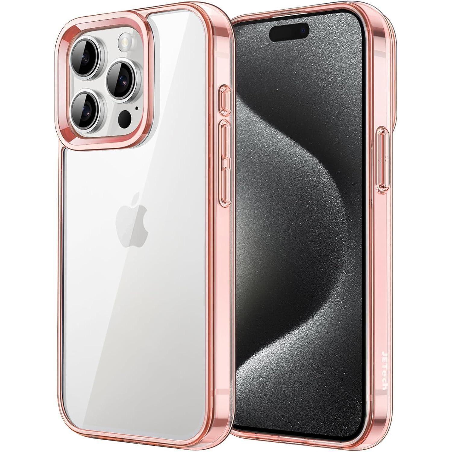 Handyhülle Iphone 15 Pro 6 1 Zoll Transparent Stoßfest Roségold