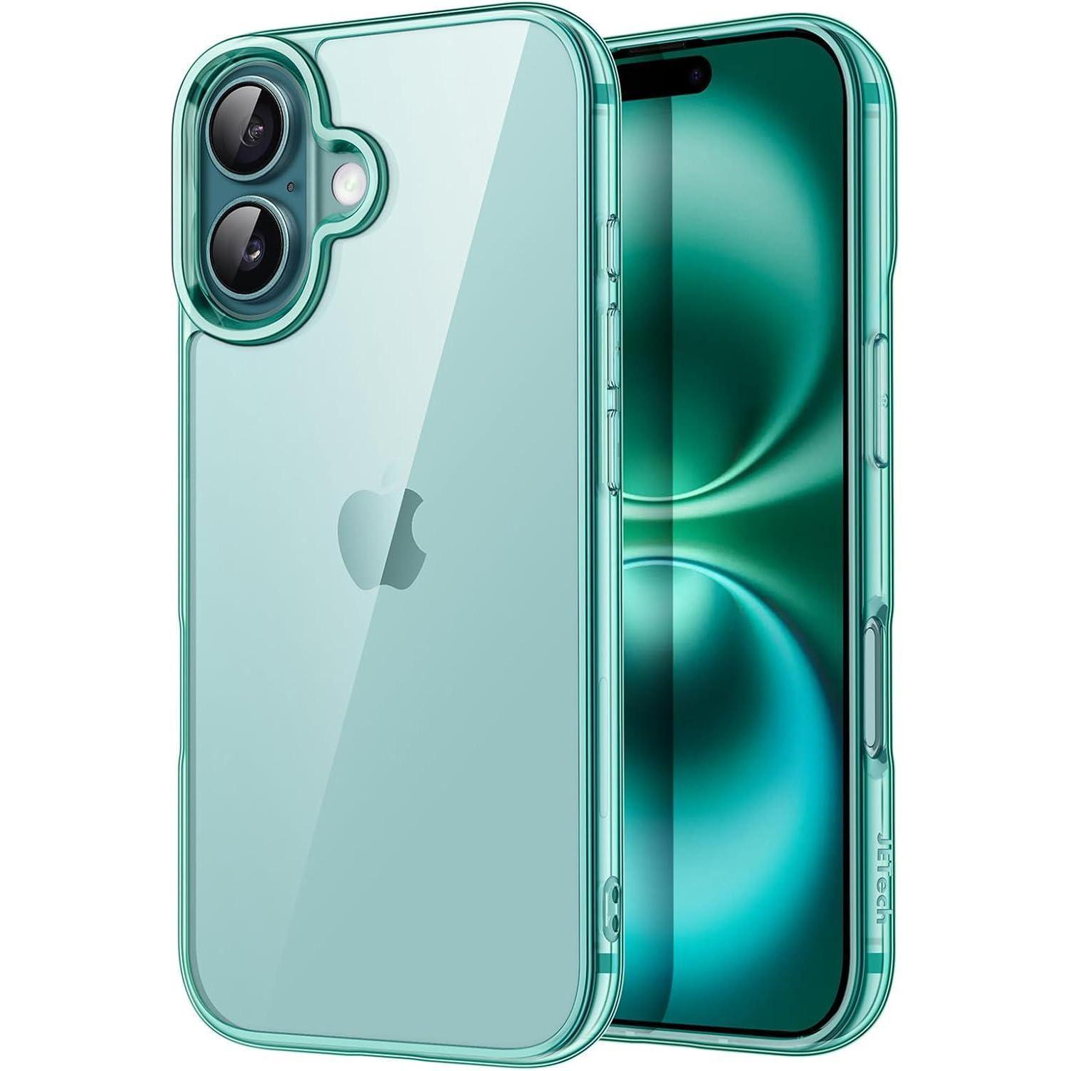 Handyhülle Iphone 16 6 1 Stoßfest Transparent Anti Kratzer Blaugrün