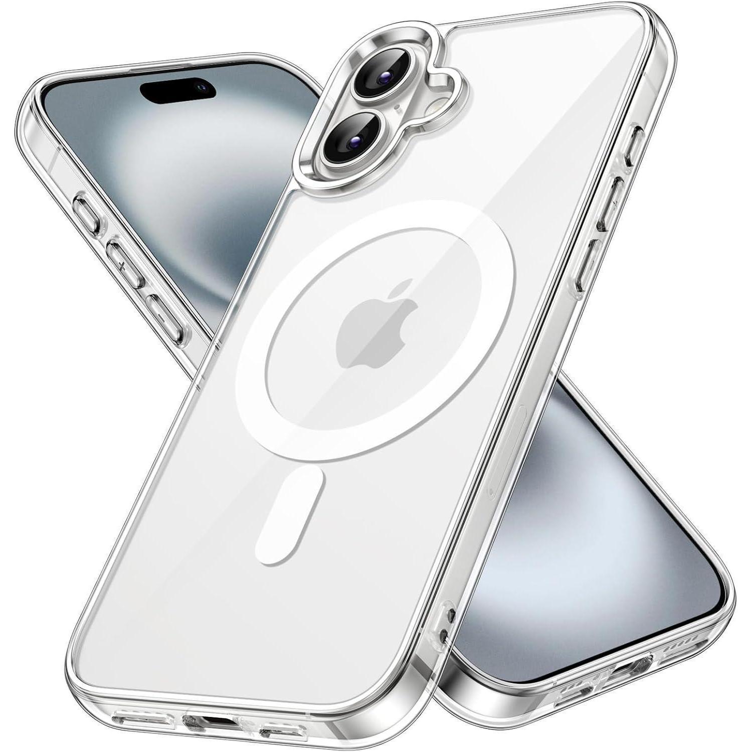 Handyhülle Iphone 16 Magsafe Magnetisch Stoßfest Durchsichtig
