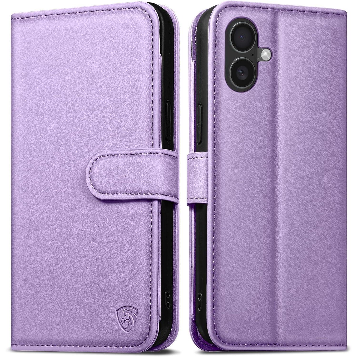 Handyhülle Iphone 16 Plus Klapphülle Rfid Für Iphone 16 Plus Helllila