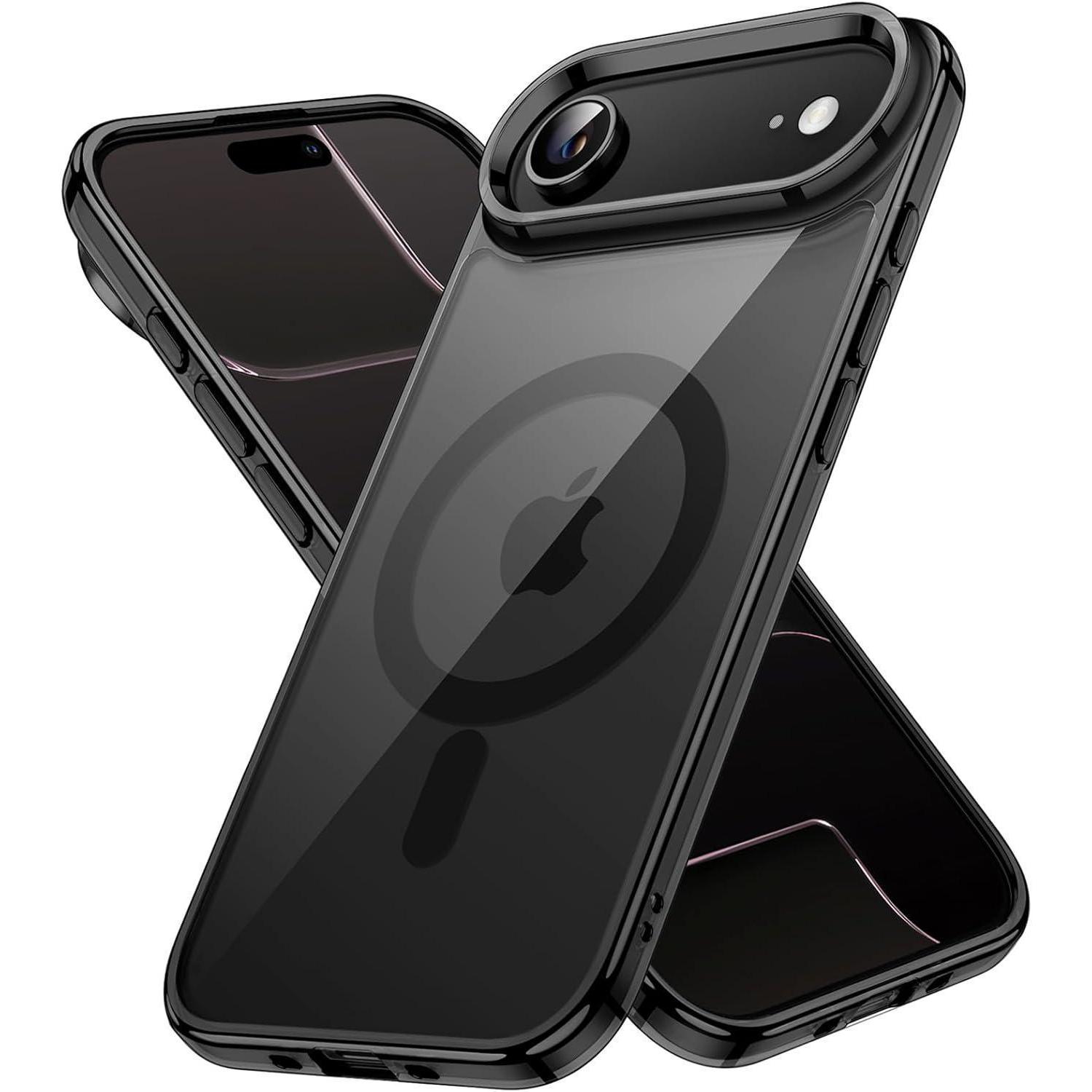 Handyhülle Iphone 17 Air Magsafe Stoßfest Transparent Schwarz