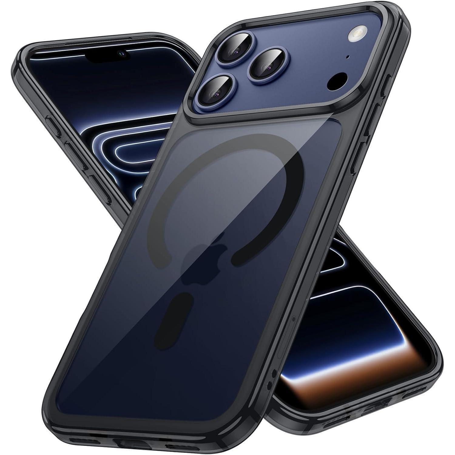 Handyhülle Iphone 17 Pro Magsafe Stoßfest Transparent Schwarz