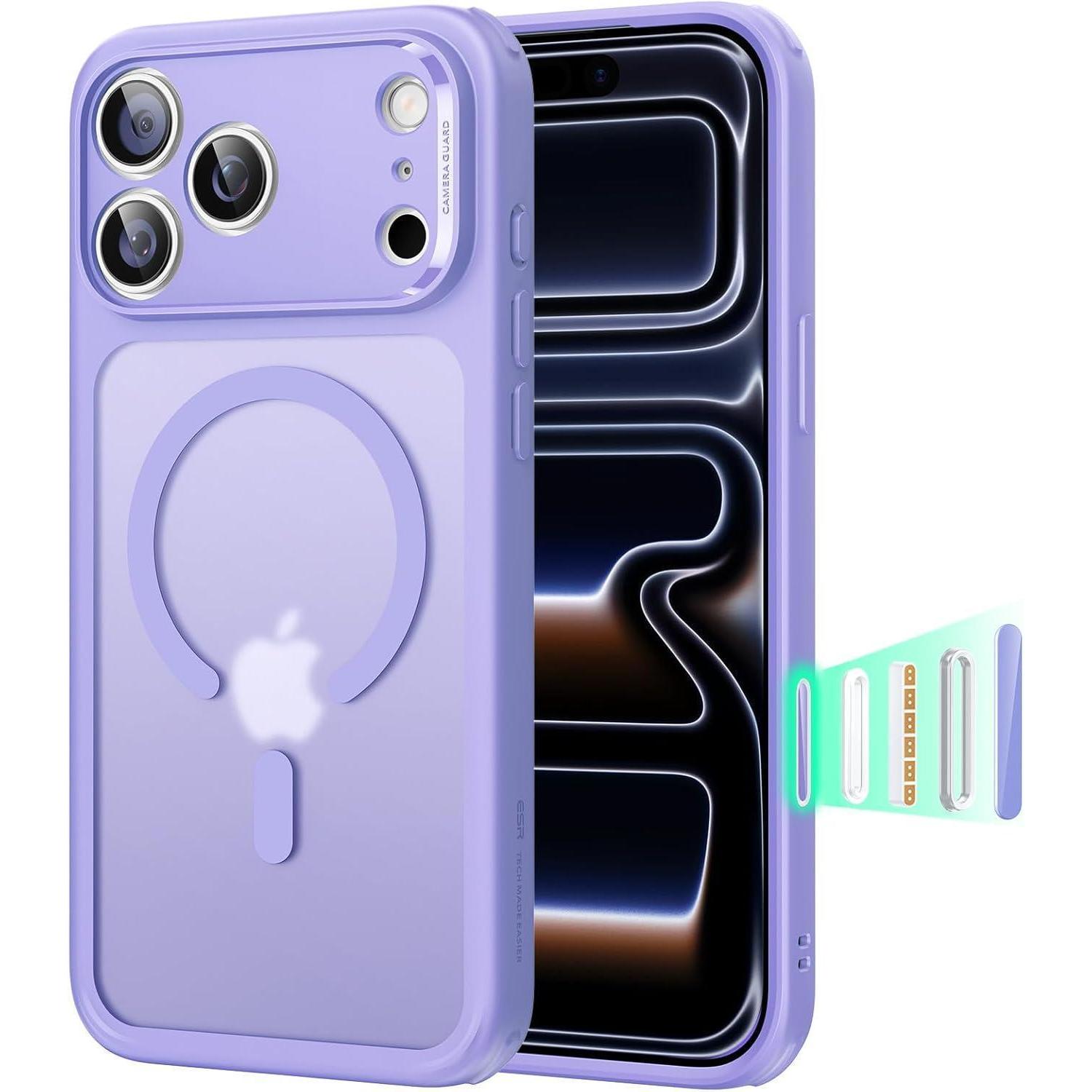 Hülle Kamerasteuerung Capture Button Magsafe Iphone 17 Pro Matt Lila
