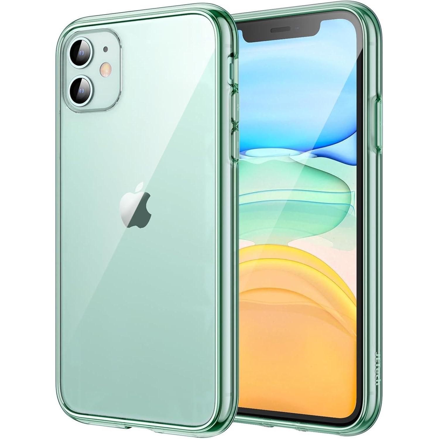 Hülle Iphone 11 6 1 Transparent Antikratz Rückseite Nachtgrün