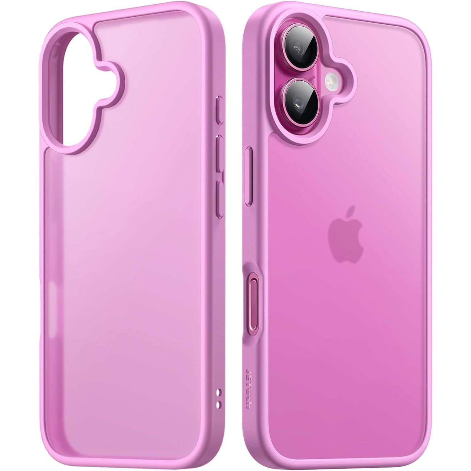 Hülle Iphone 16 Stoßfest Antifingerabdruck Matt Rosa R&xfcckseite