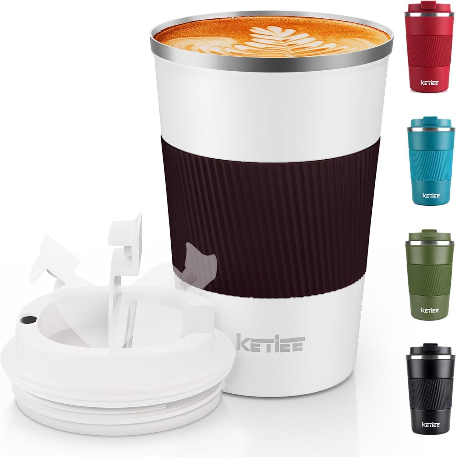 Ketiee Kaffeebecher To Go 380ml Thermobecher Doppelwandig