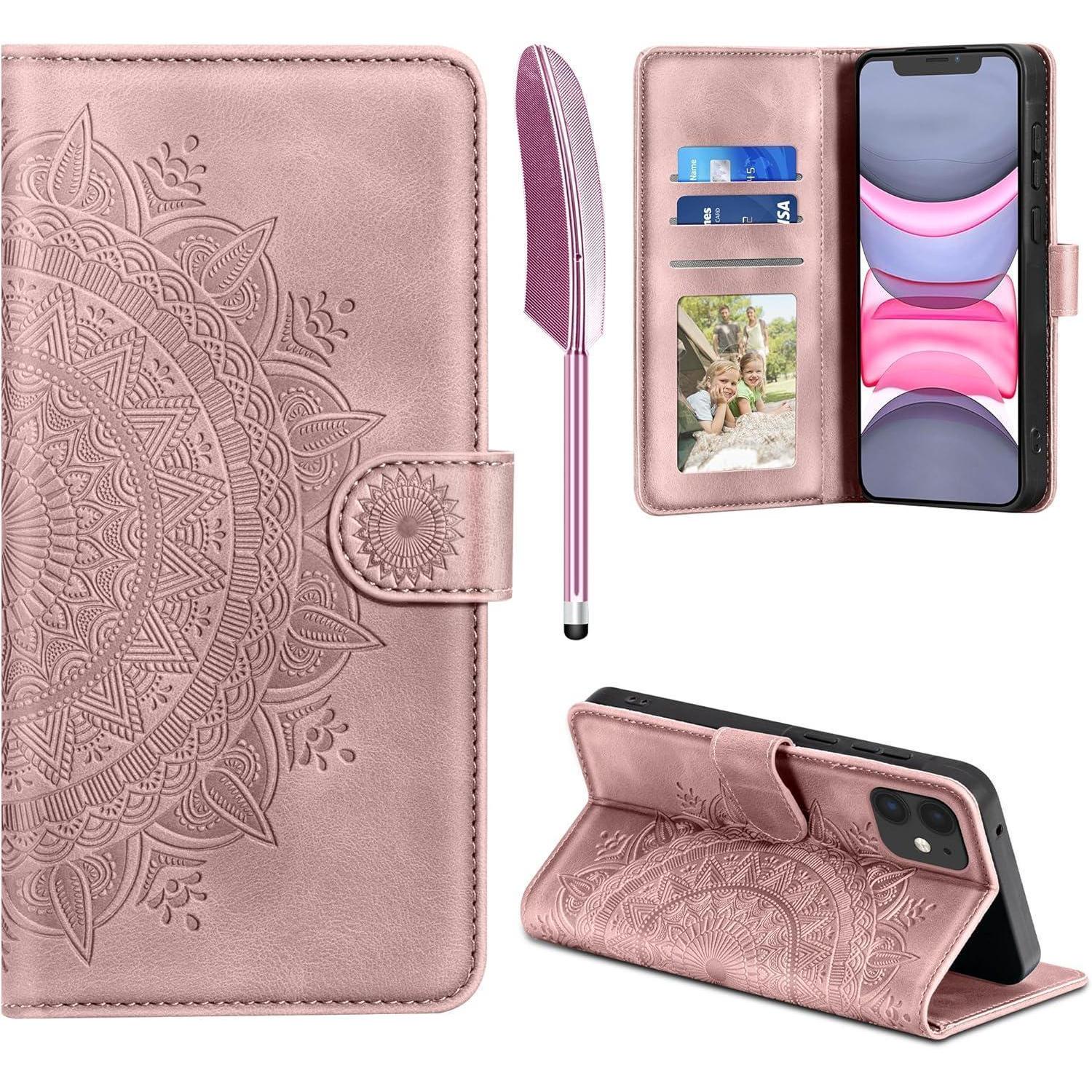 Lederhülle Iphone 11 Klapphülle Kartenfach Magnet Iphone 11 Rosa