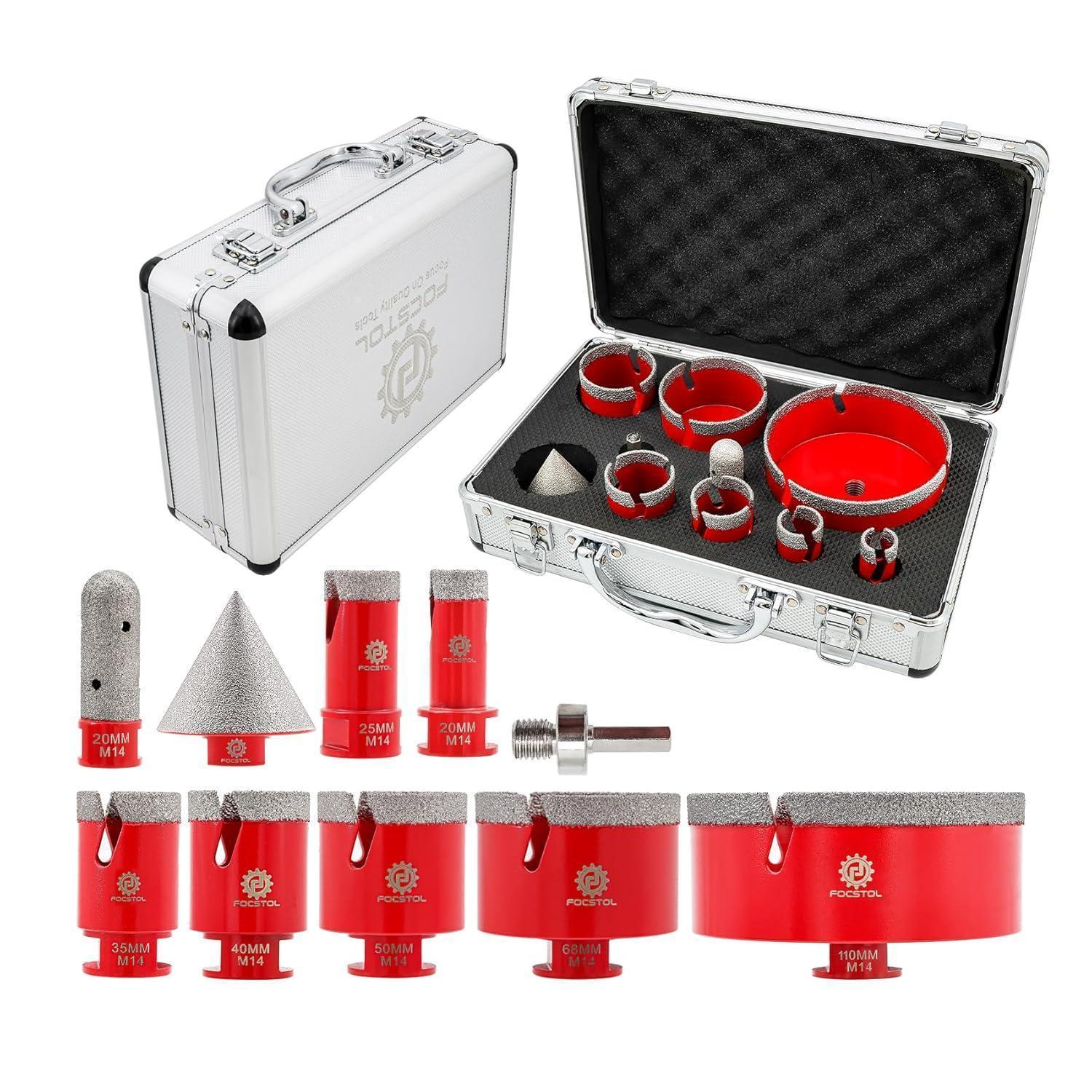 Lochsäge Diamant Set Fliesen Keramik Marmor Granit Adapter Kit4