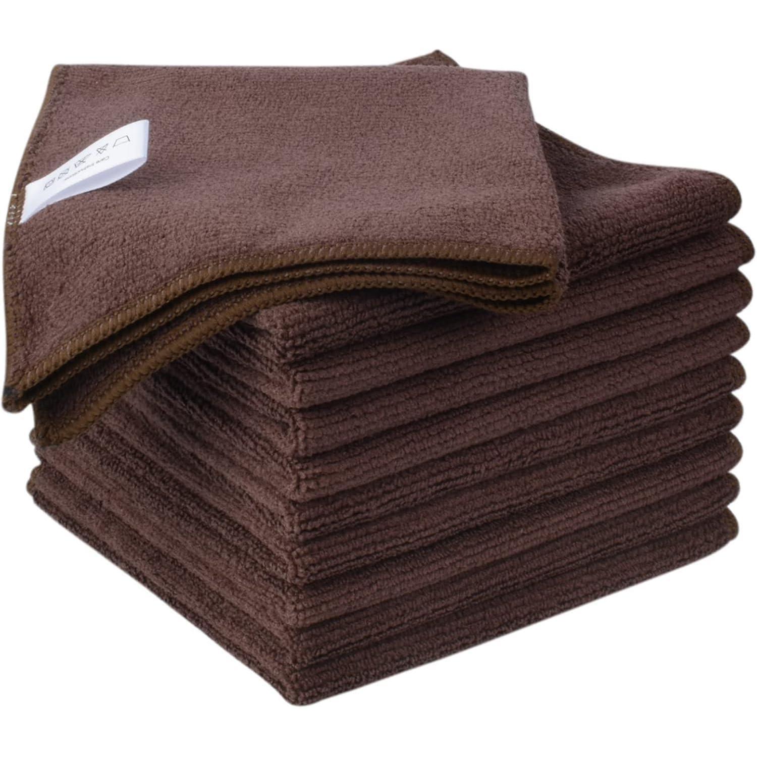 Mikrofasertuch Barista 6 Stück Schwarz 30x30cm Braun 30 X 30 Cm 10pack