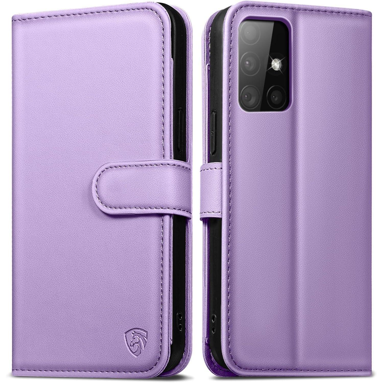 Handyhülle Samsung Galaxy A51 Premium Leder Rfid Lightlila