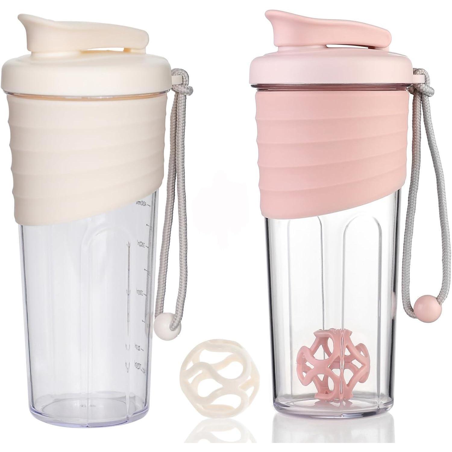 2er Pack Protein Shaker Mit Tritan Rührball 700ml Für Fitness & Eiweiß Shakes