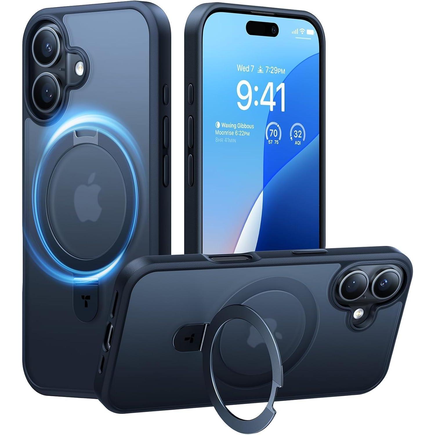 Torras Ostand Iphone 16 Plus Hülle Magsafe Militärischer Schutz