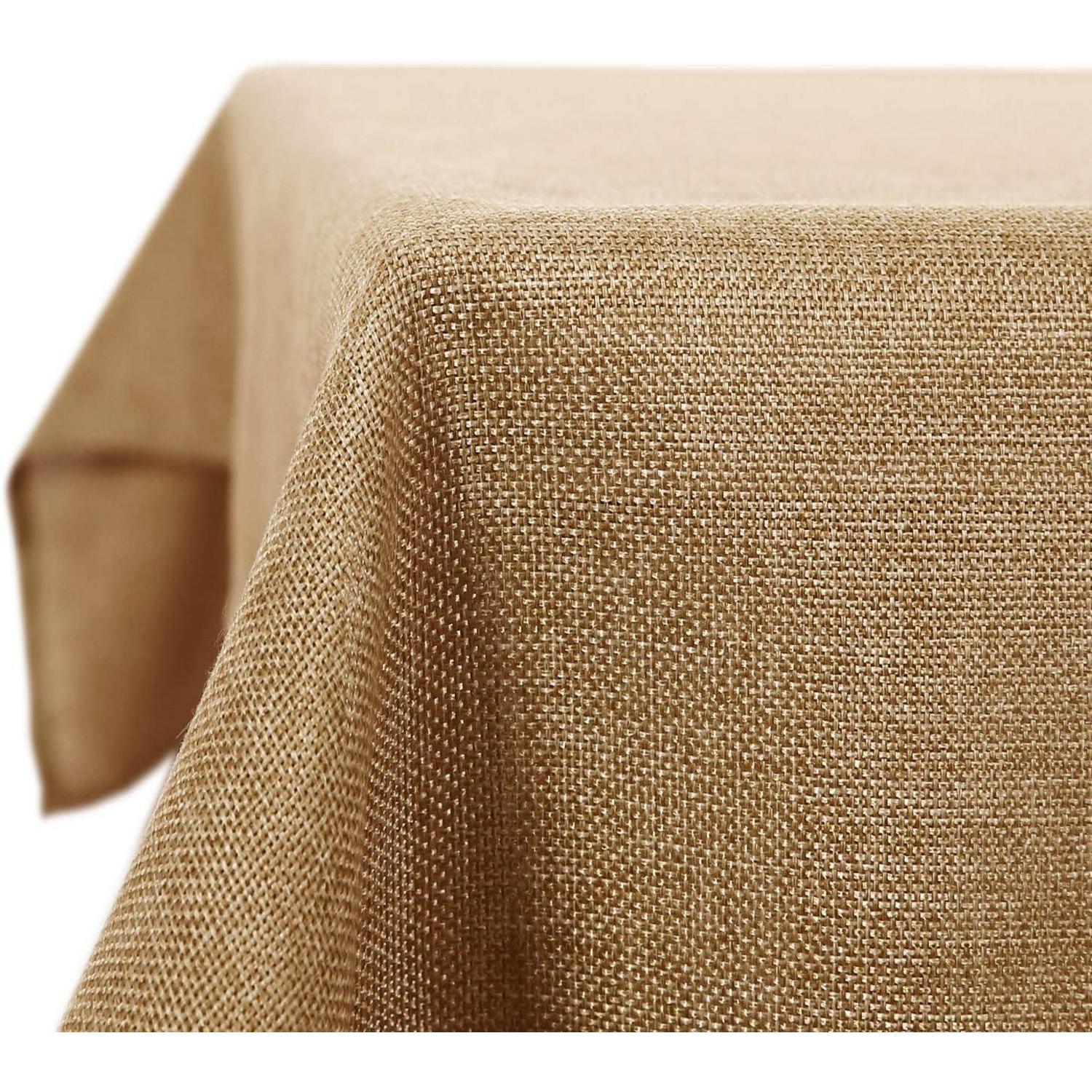 Tischdecke Leinenoptik 280 X 130 Cm (rechteckig) Ockerbraun