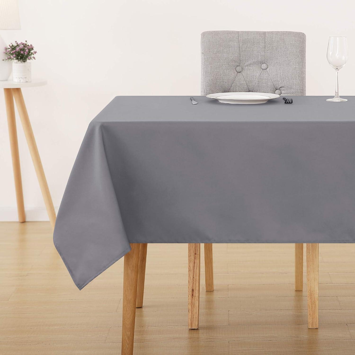 Tischdecke Wasserfest Wasserabweisend 130 X 130 Cm (quadratisch) Grau