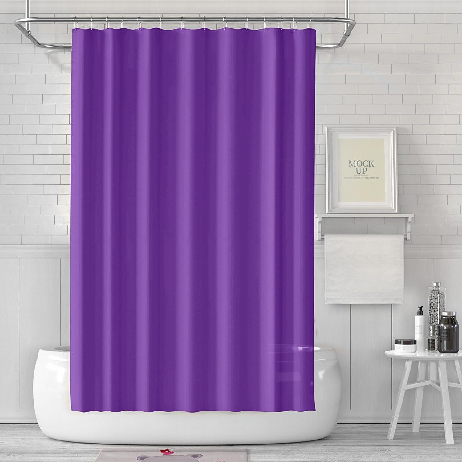 Duschvorhang 180x180 Cm Anti-schimmel Wasserdicht Peva Lila Inkl. 12 Ringe