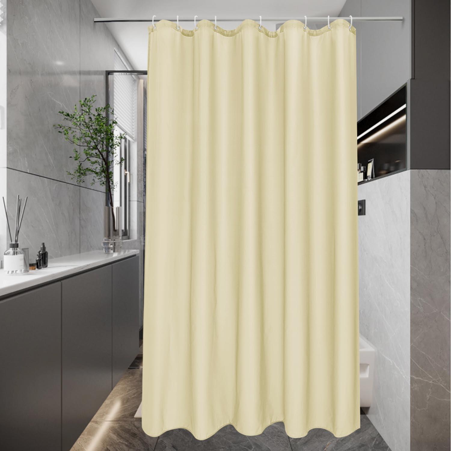 Beige Duschvorhang 120 X 200cm Antischimmel Wasserdicht Ausrüstung 8 Ringe