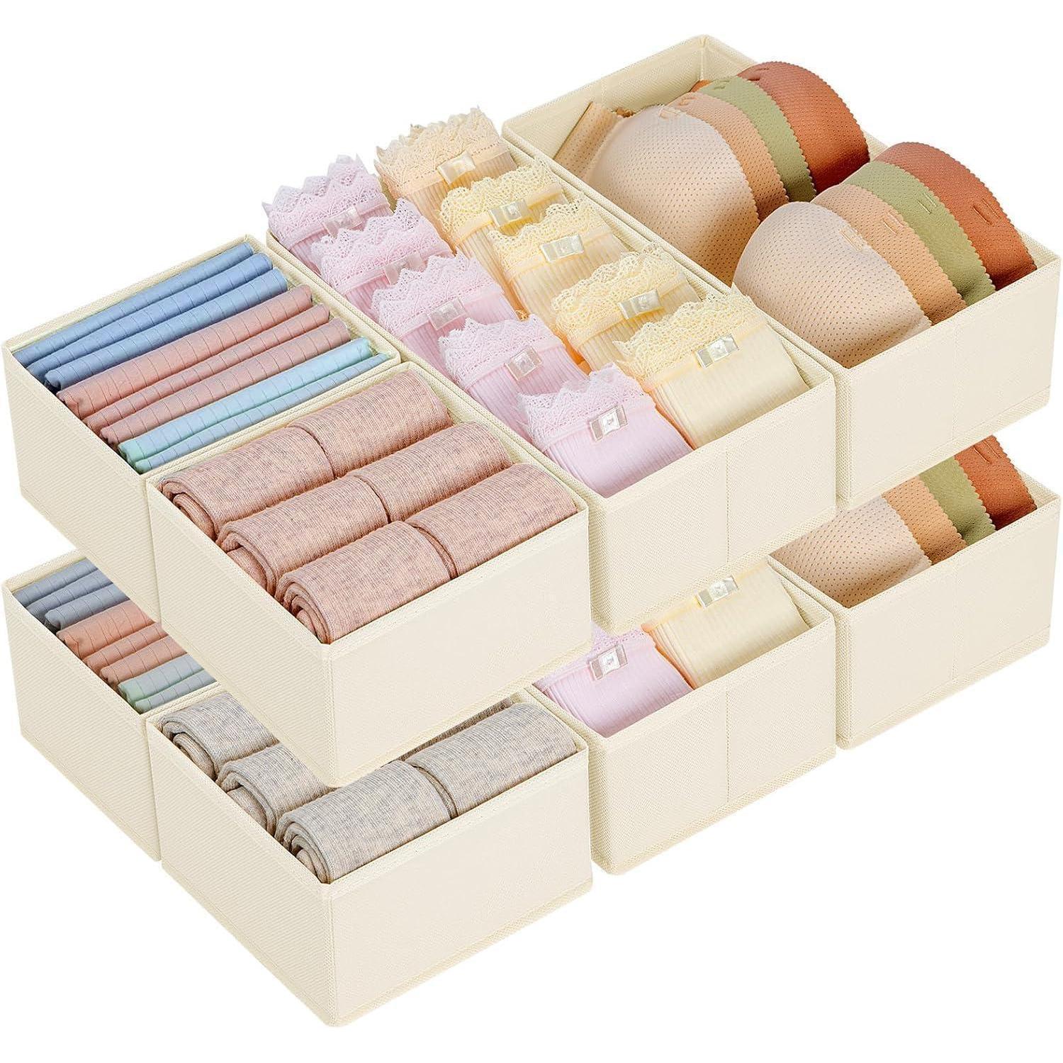 Homsorout Schubladen Organizer 8 Stück Aufbewahrungsboxen Unterwäsche Socken