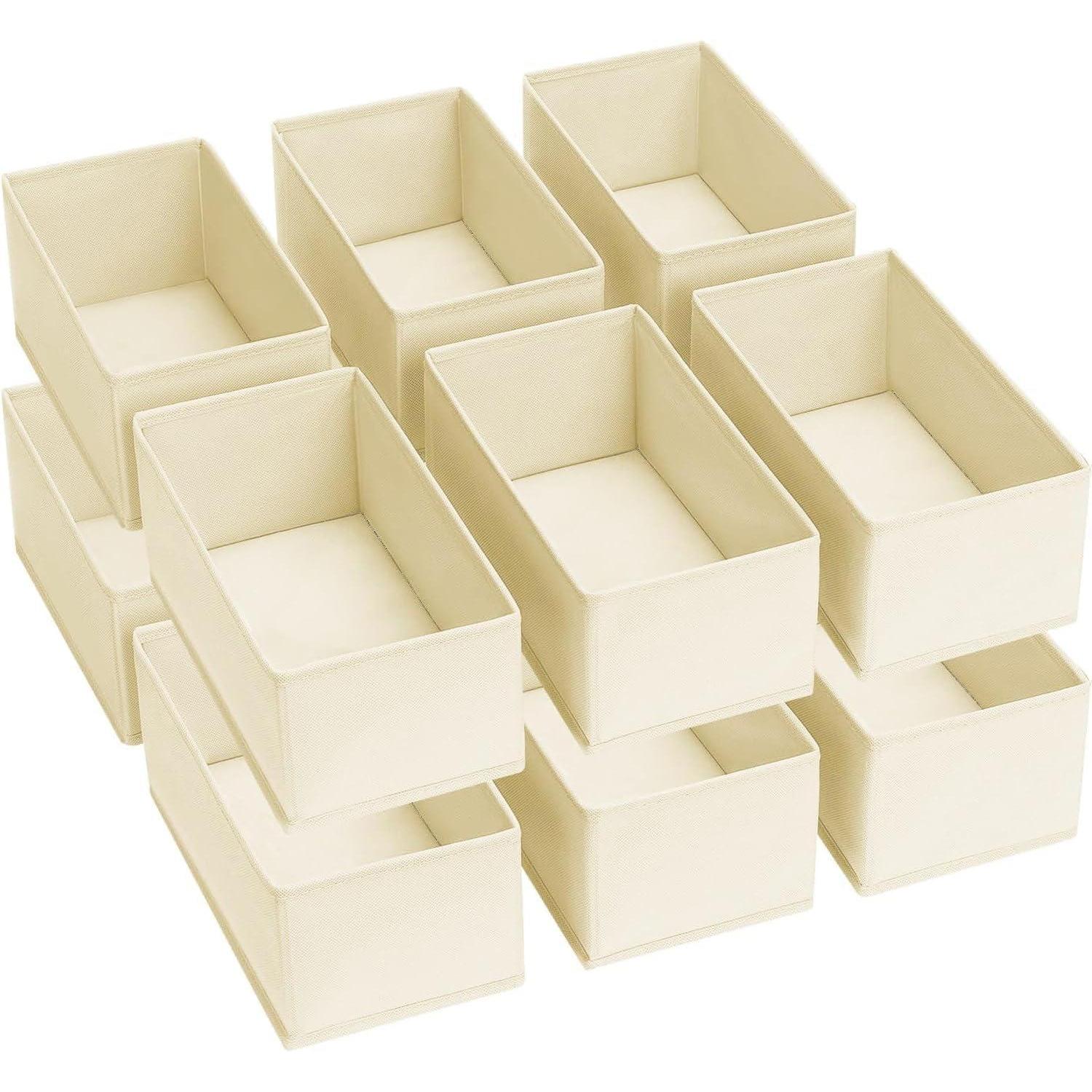 Schubladen Organizer Unterwäsche Kleiderschrank Hosen 12 Stück Beige