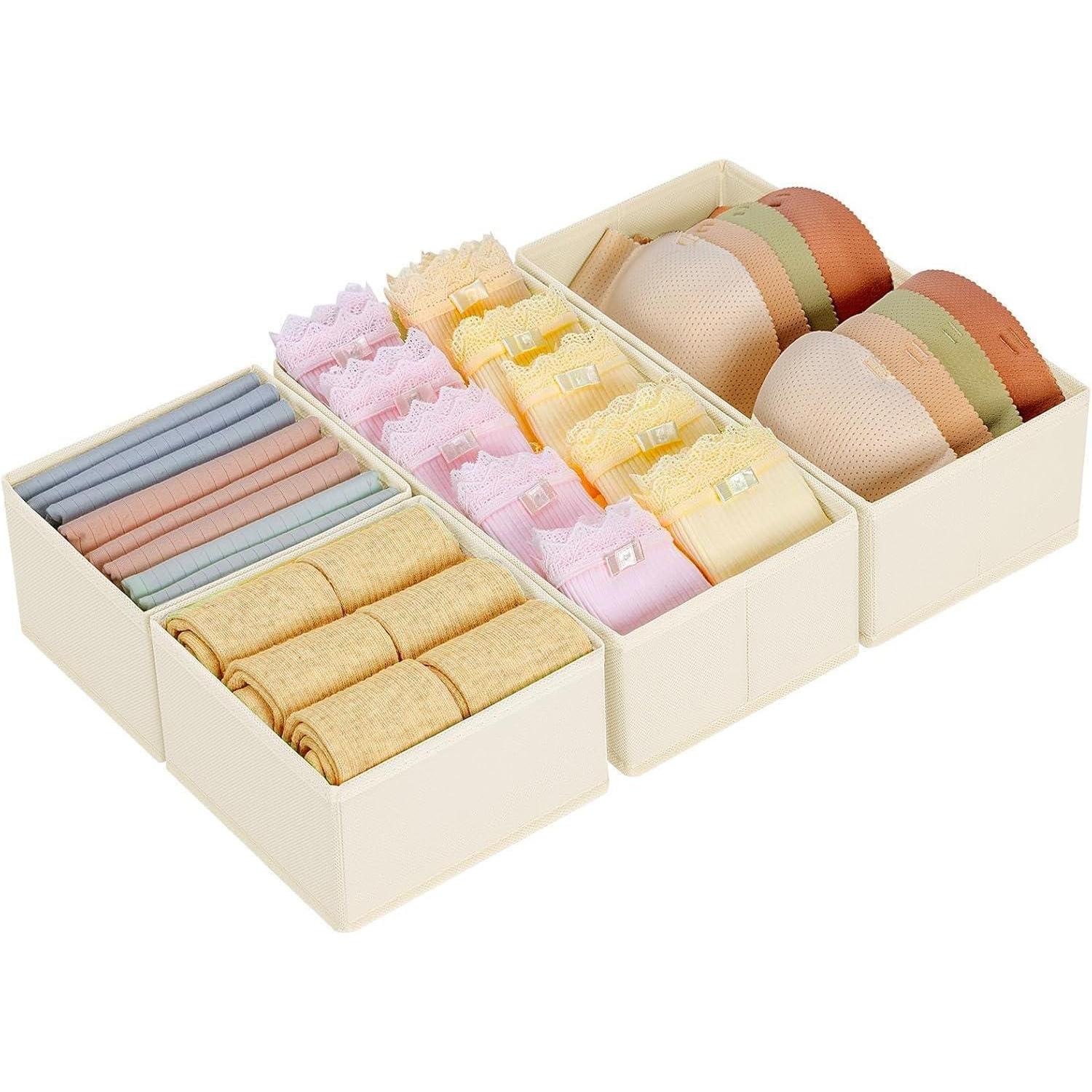 Schublade Organizer 4 Stück Kleiderschrank Drawer Organizer Faltbare