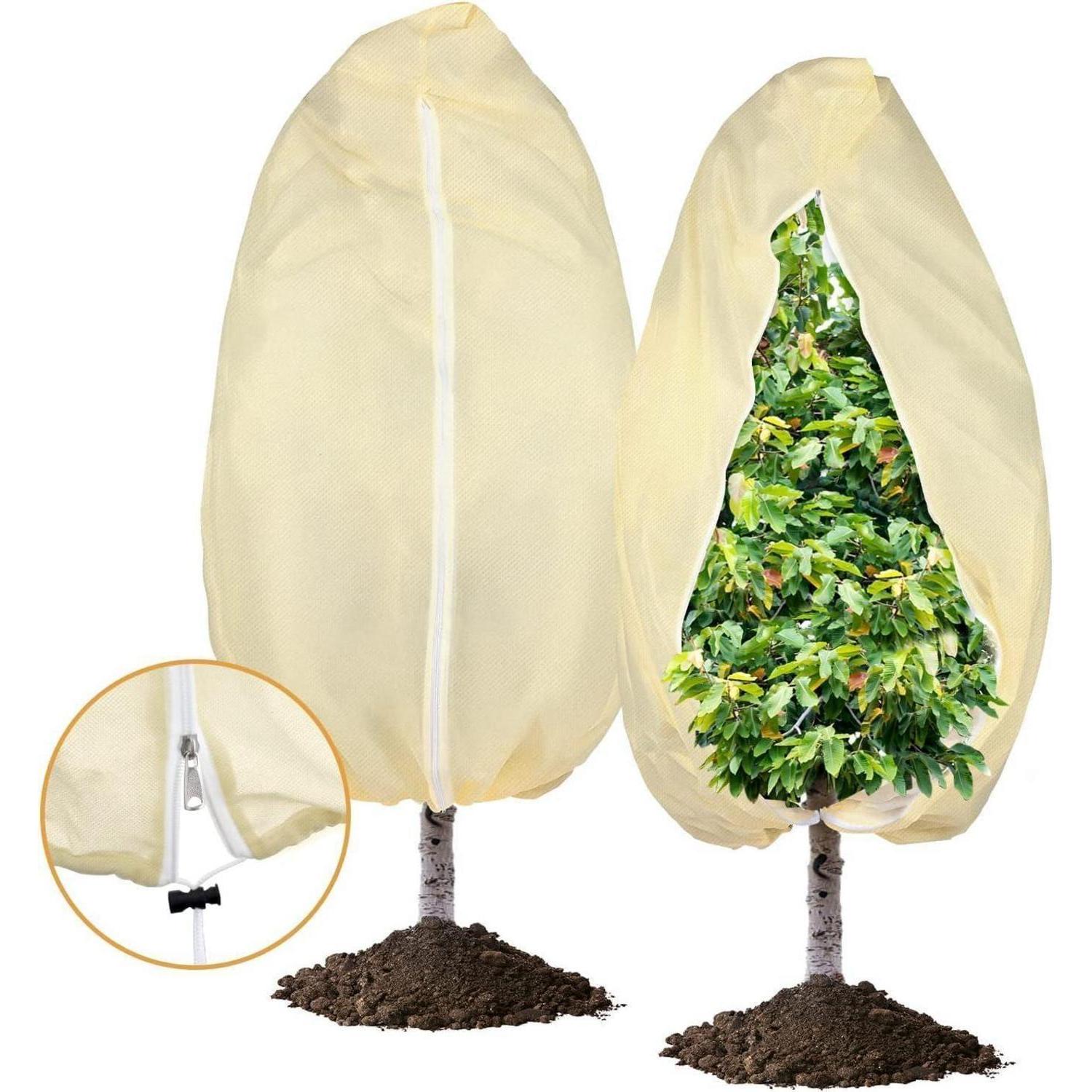 Winterschutz Pflanzensack Reißverschluss Zugband 80100cm