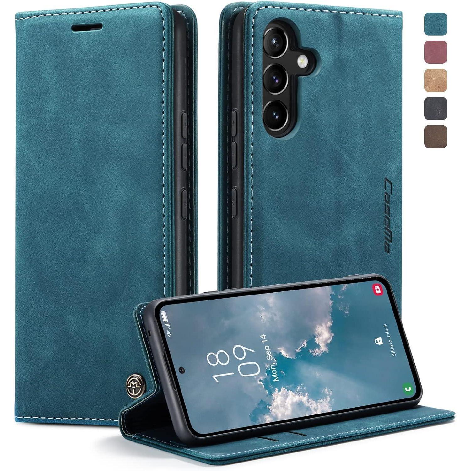 Kzb Samsung Galaxy A54 5g Handyhülle Leder Klappbar Flip Case Magnet Tasche