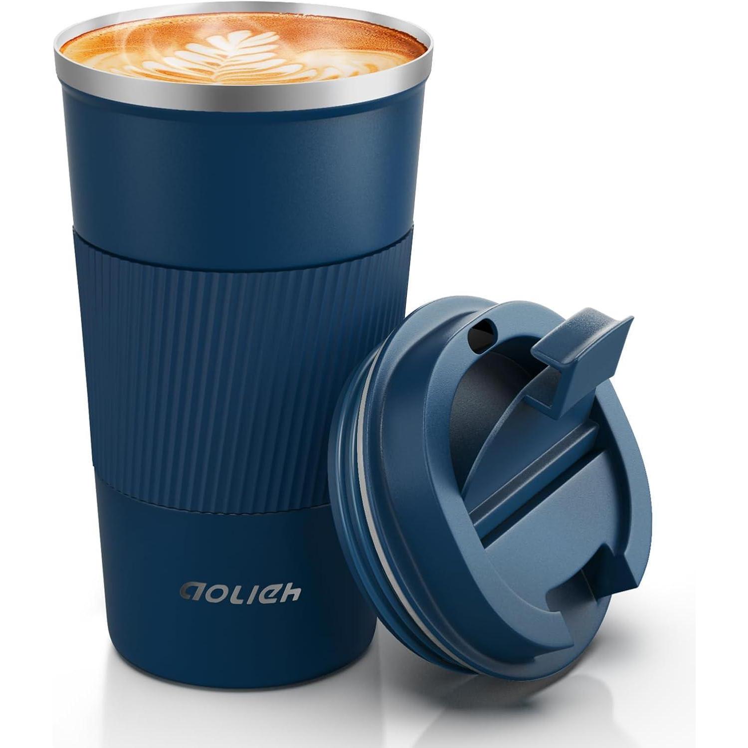 Aolieh Thermobecher Kaffeebecher Isolierbecher Edelstahl Travel Mug 510ml