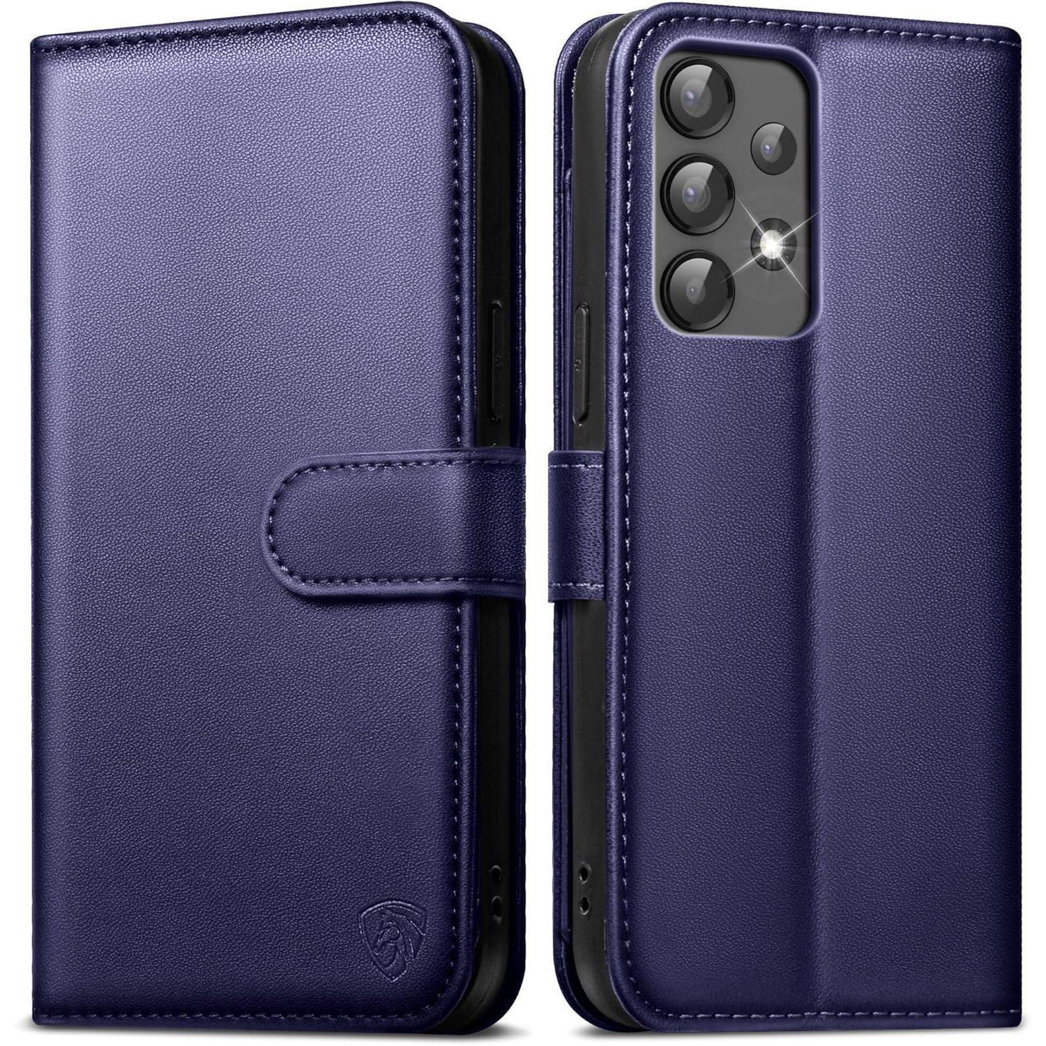 Easdnb Samsung Galaxy A13 5g Hülle Wallet Leder Blau