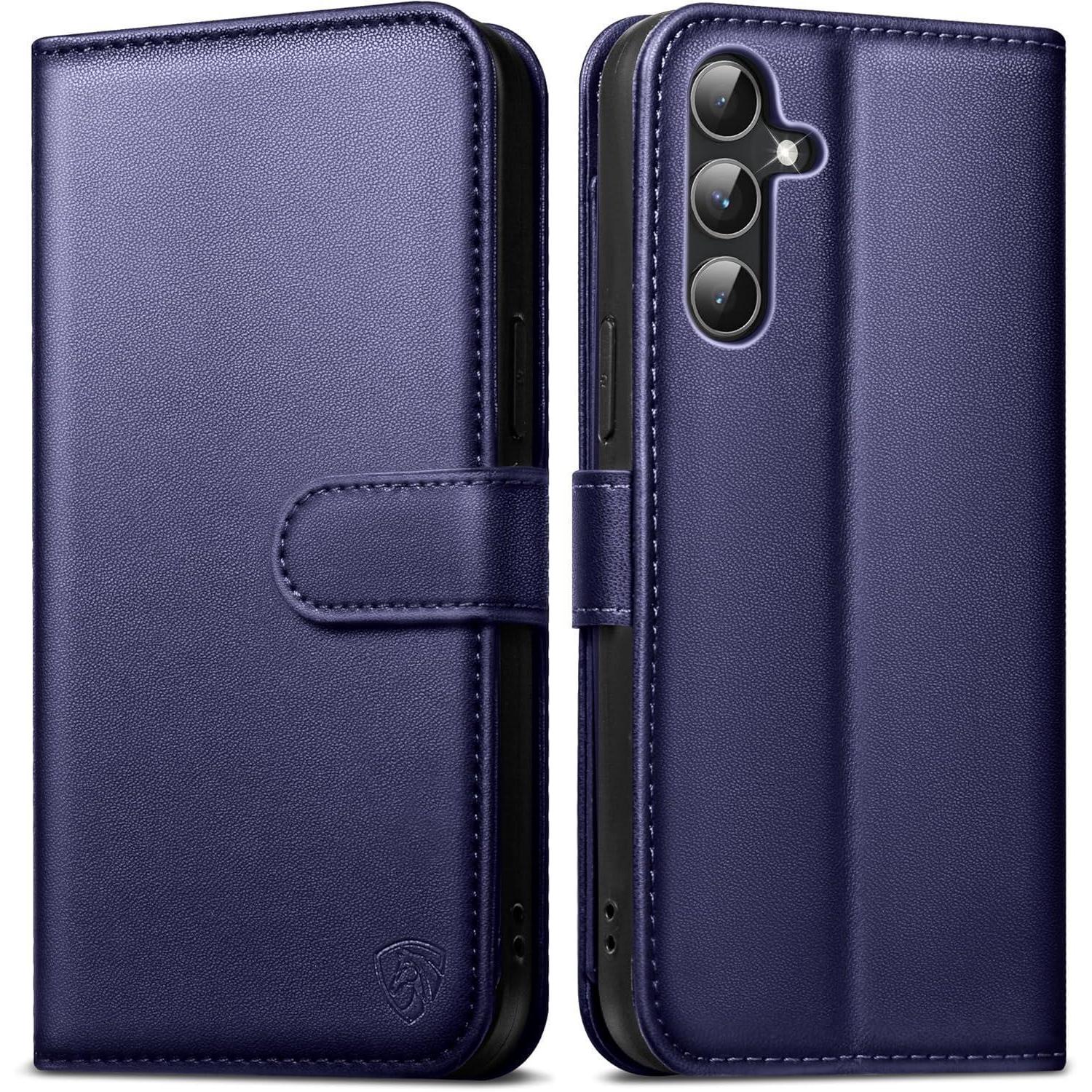 Handyhülle Samsung Galaxy A54 5g Wallet Leder Klappbar Blau