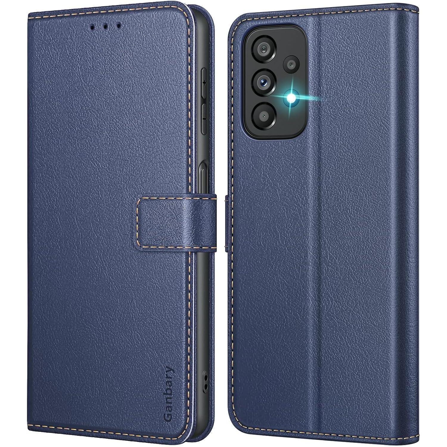 Premium Leder Klapphülle Für Samsung Galaxy A23 4g/5g, Blau
