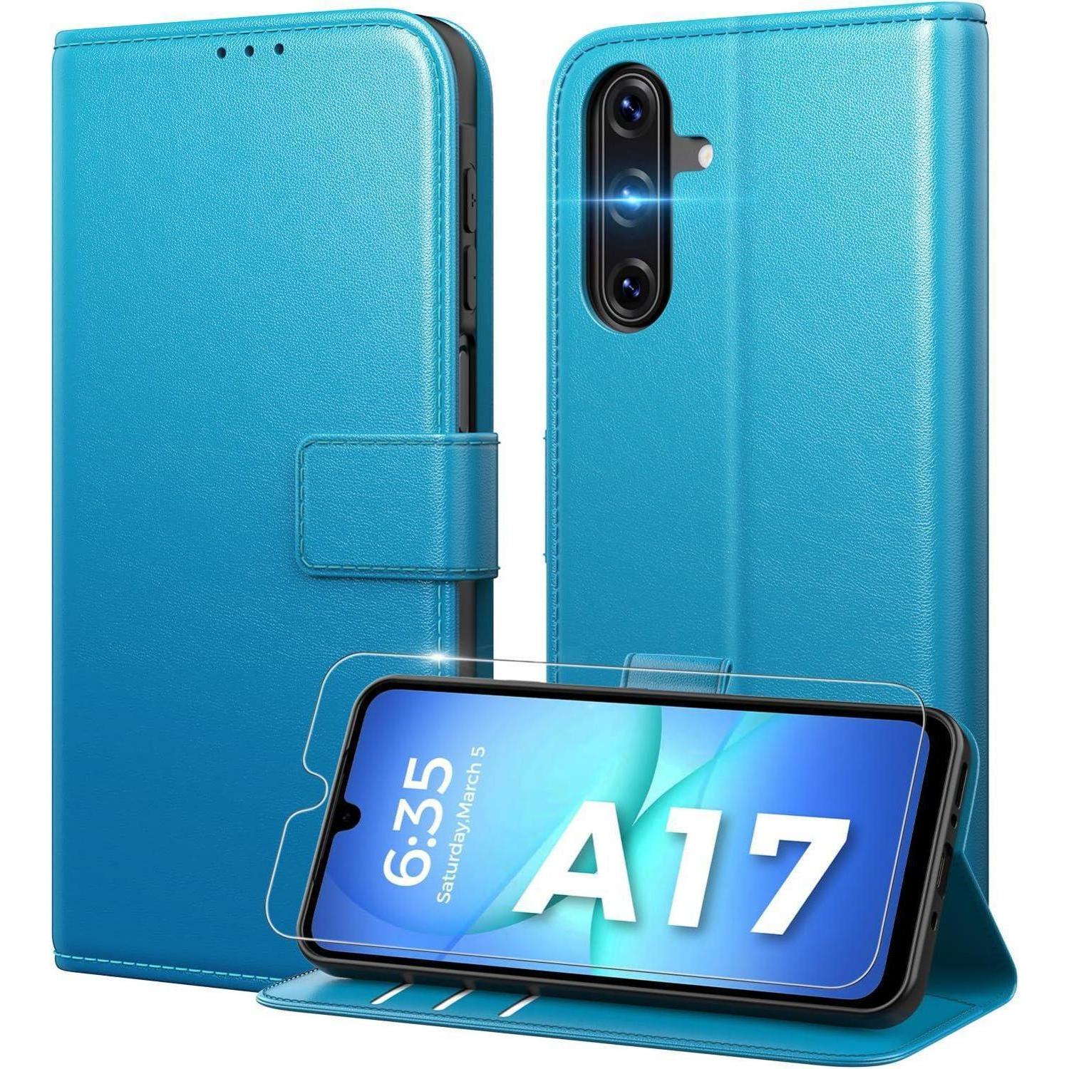 Handyhülle A17 5g Klapphülle Samsung Galaxy A17 Leuchtend Blau