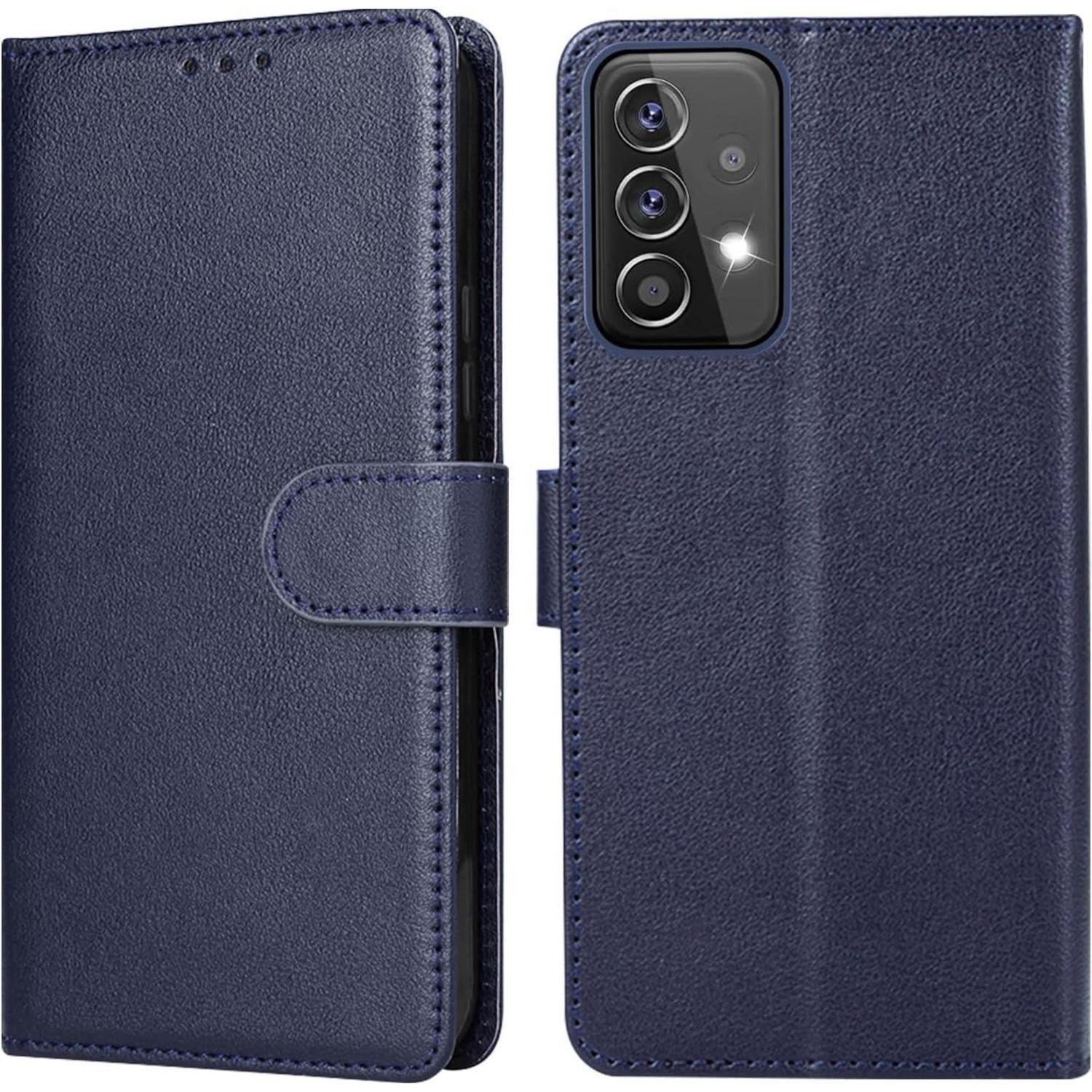 Handyhülle Klapphülle Leder Samsung Galaxy A52 5g 4g A52s 5g Blau