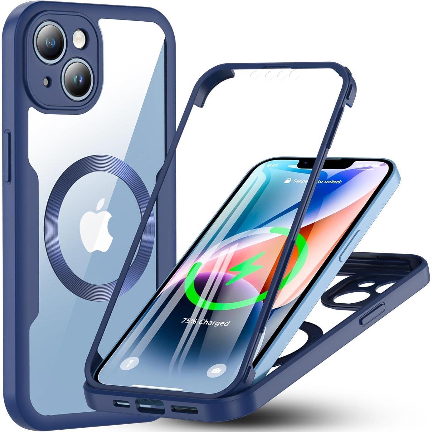 Handyhülle Magsafe Magnetisch Stoßfest Iphone 14 Iphone 14-blau