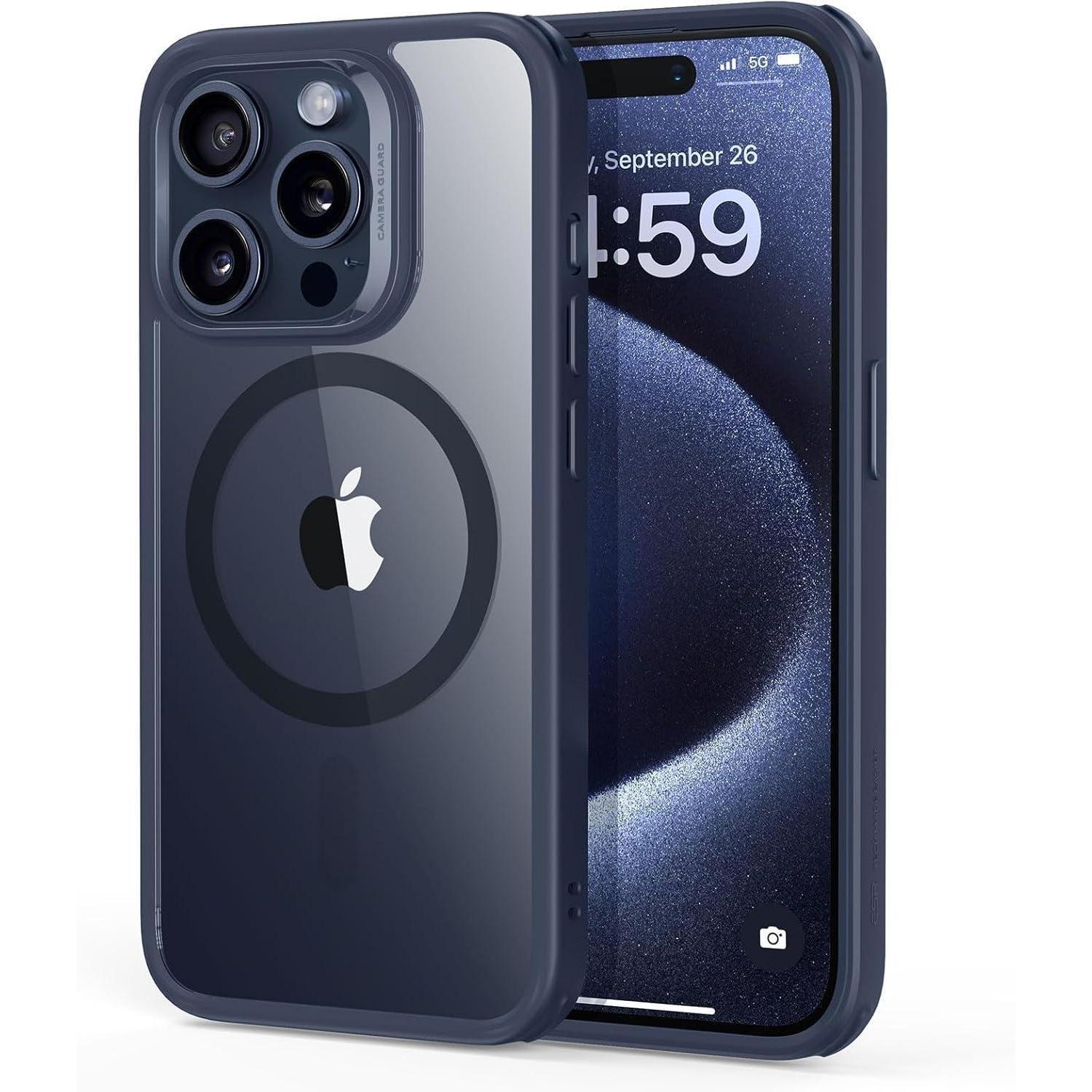 Handyhülle Iphone 15 Pro Magsafe Militärnorm Iphone 15 Pro Klares Blau