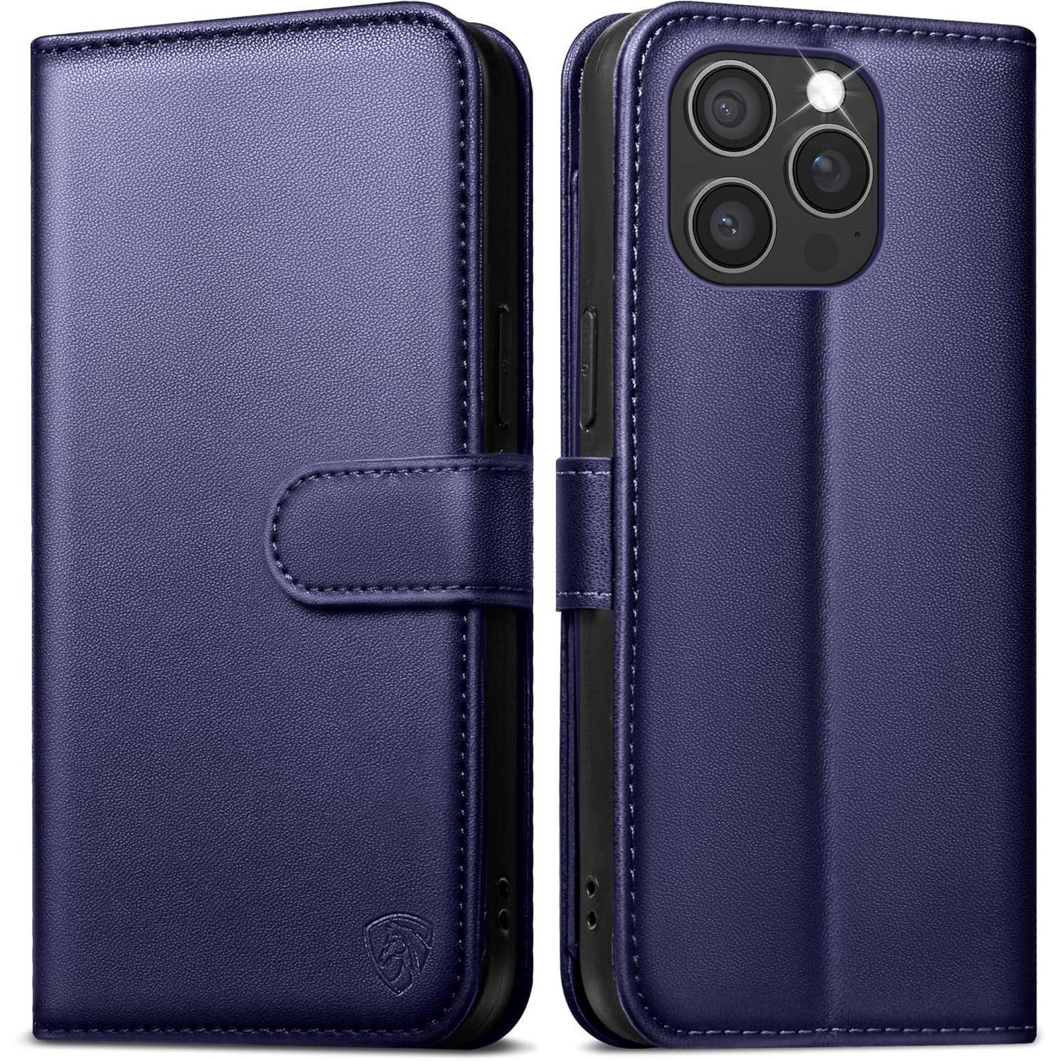 Handyhülle Iphone 16 Pro Klapphülle Rfid 6 Für Iphone 16 Pro Blau