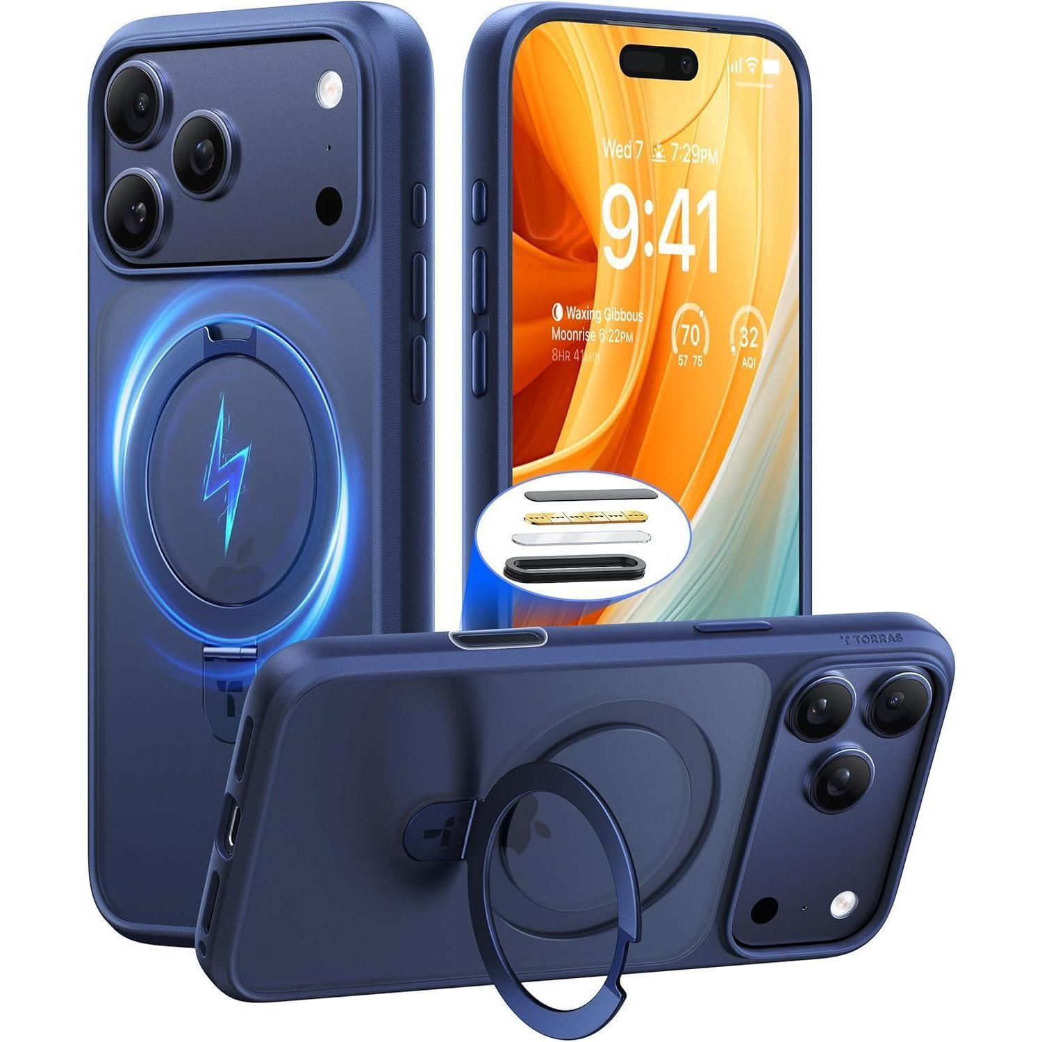 Handyhülle Iphone 17 Pro Max Magsafe Ständer Iphone 17 Pro Max Blau