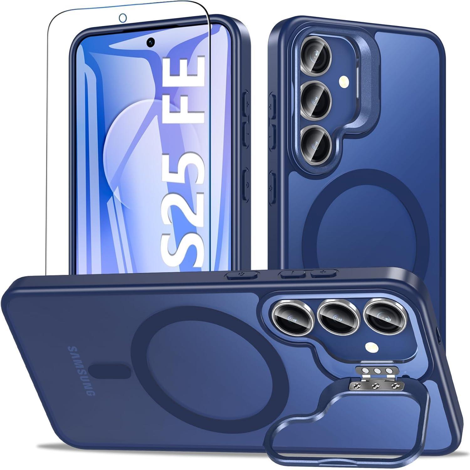 Handyhülle Magnetisch Samsung Galaxy S25 Fe 5g S25 Fe Matt Blau