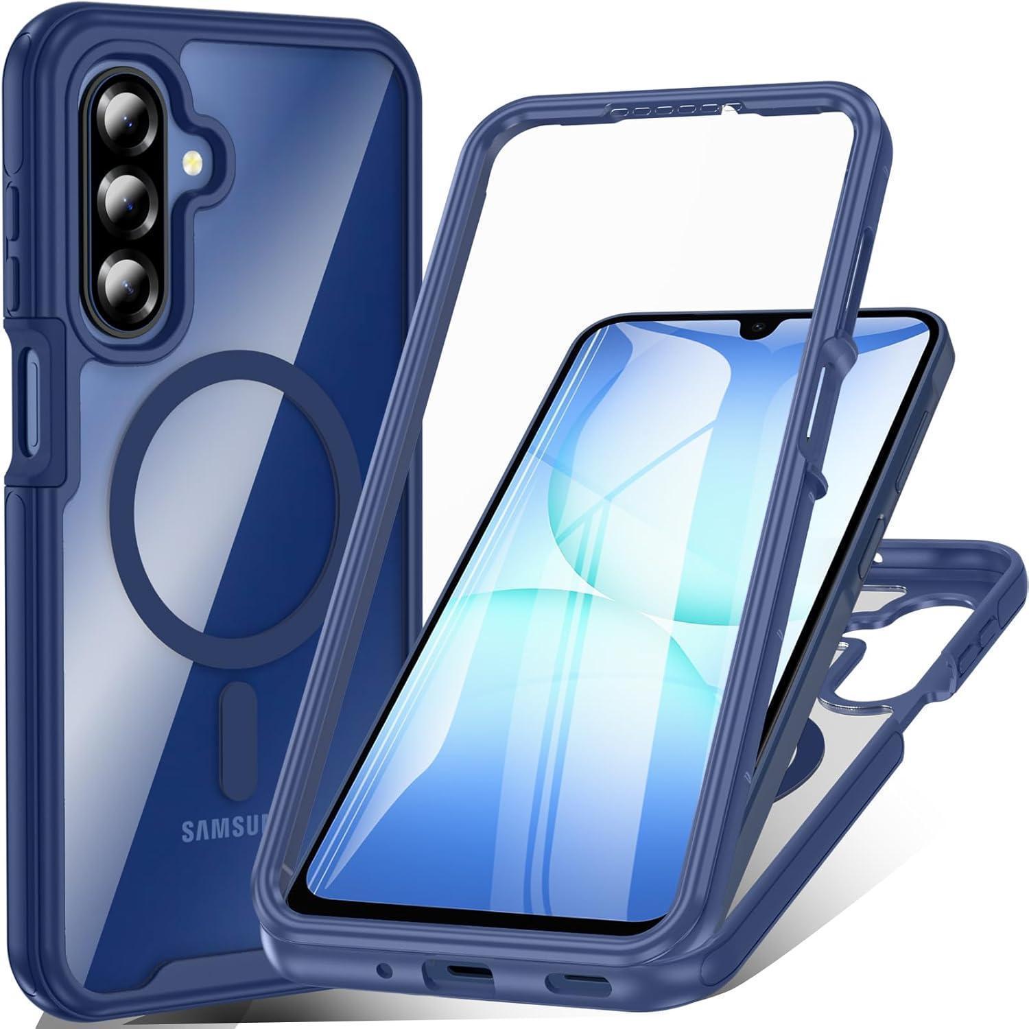 Hülle 360grad Magnetisch Stoßfest Samsung Galaxy A17 5g A17 Blau