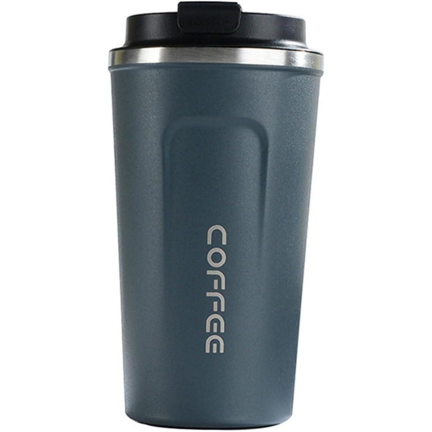 Kaffeebecher To Go Thermobecher Edelstahl Auslaufsicher Blau 510ml