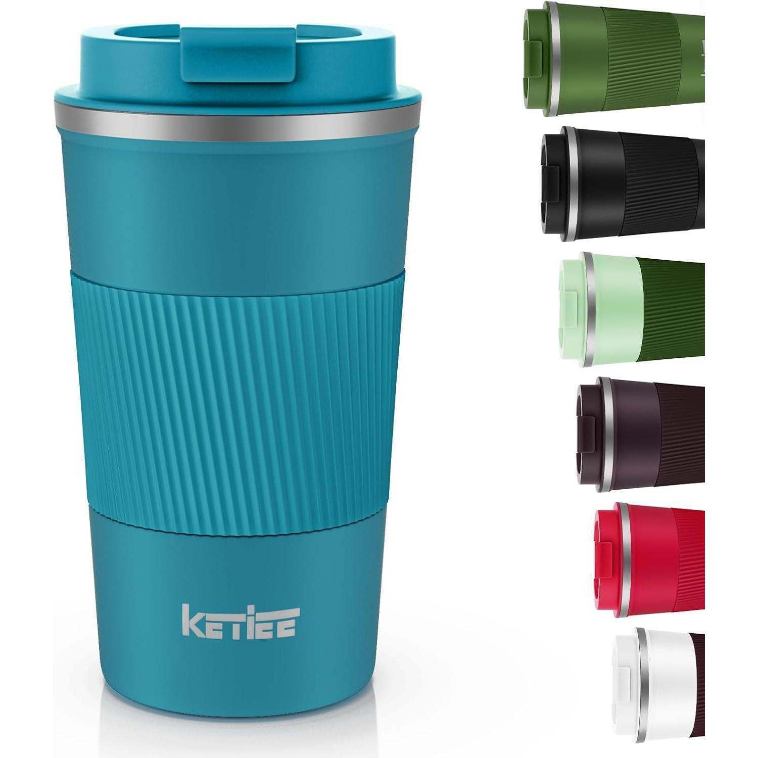 Ketiee 510ml Thermobecher Kaffeetasse To Go Blau Auslaufsicher 1 Stück