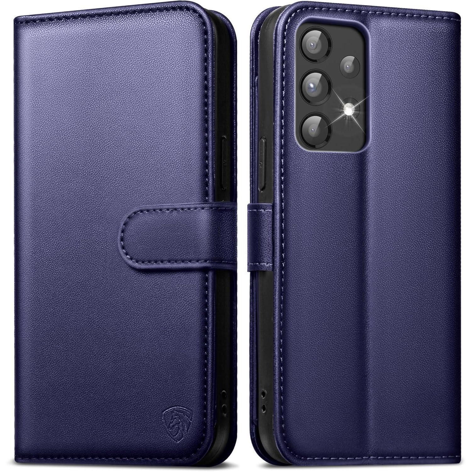 Samsung Galaxy A53 Handyhülle Wallet Premium Leder Blau Magnet Standfunktion