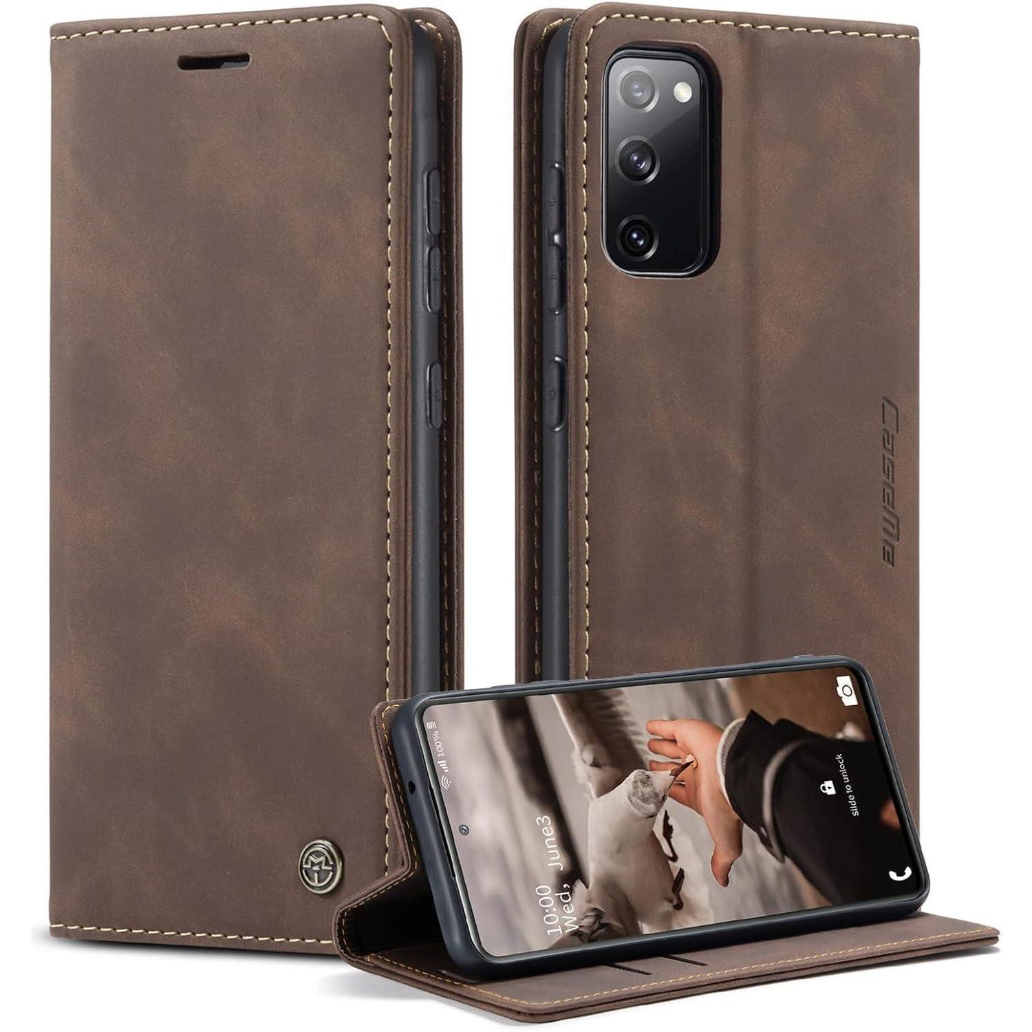 Caseme Samsung Galaxy S20 Fe 5g/4g Hülle Leder Flip Case Kartenfach