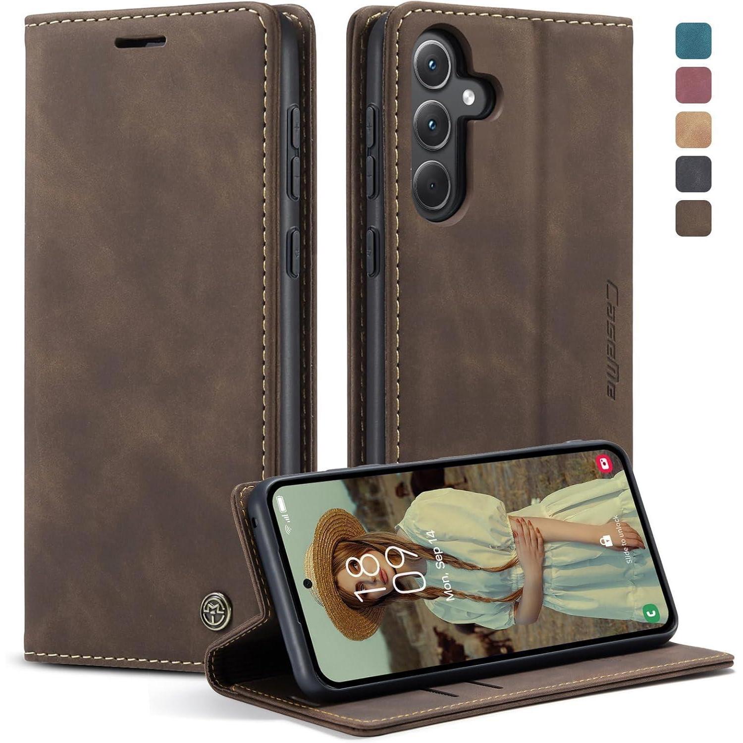 Kzb Samsung Galaxy A35 5g Handyhülle Leder Schutzhülle Magnet Standfunktion