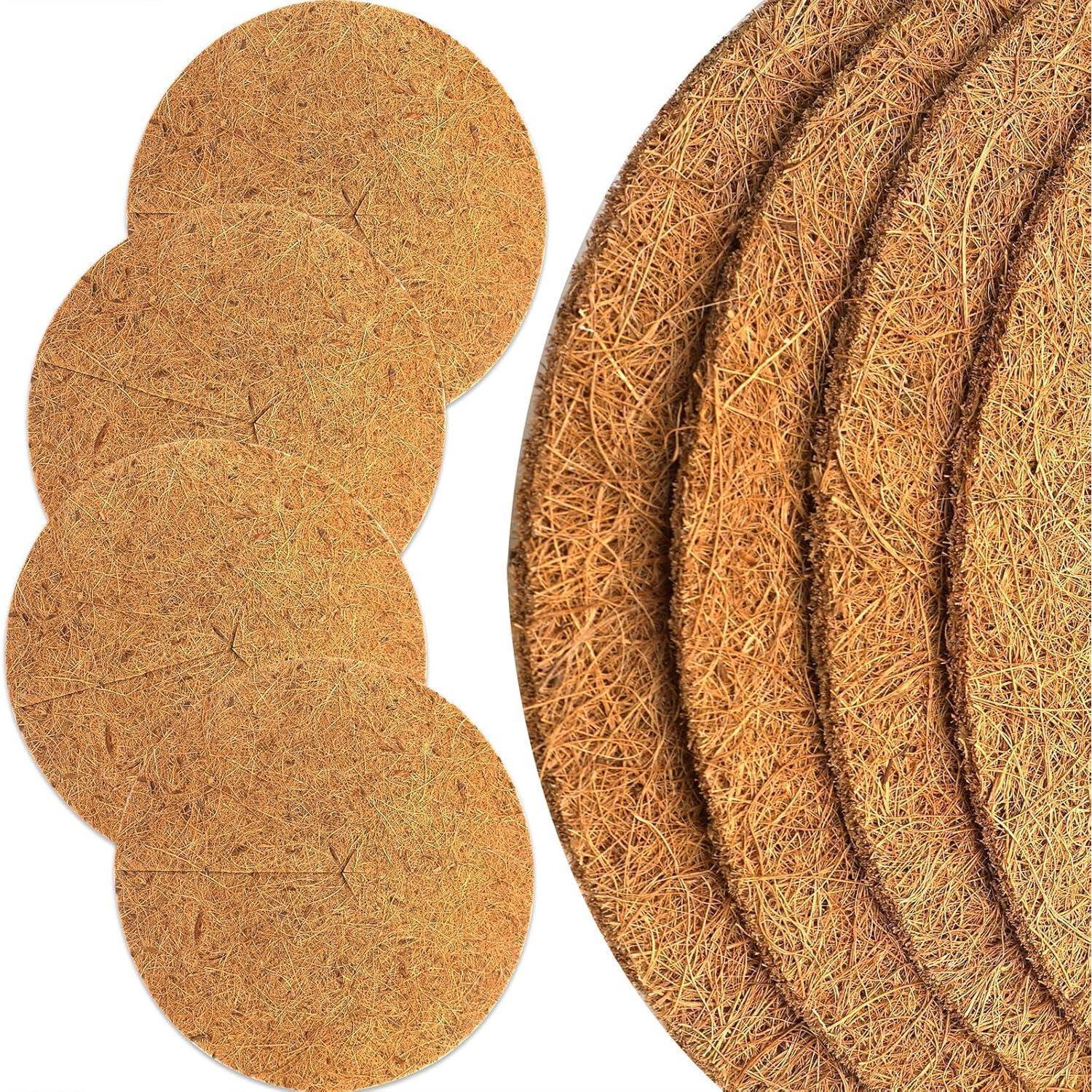 Kokosmatte 40cm Winterschutz Pflanzen Kokos-mulchscheibe Kälteschutz 4 Stück