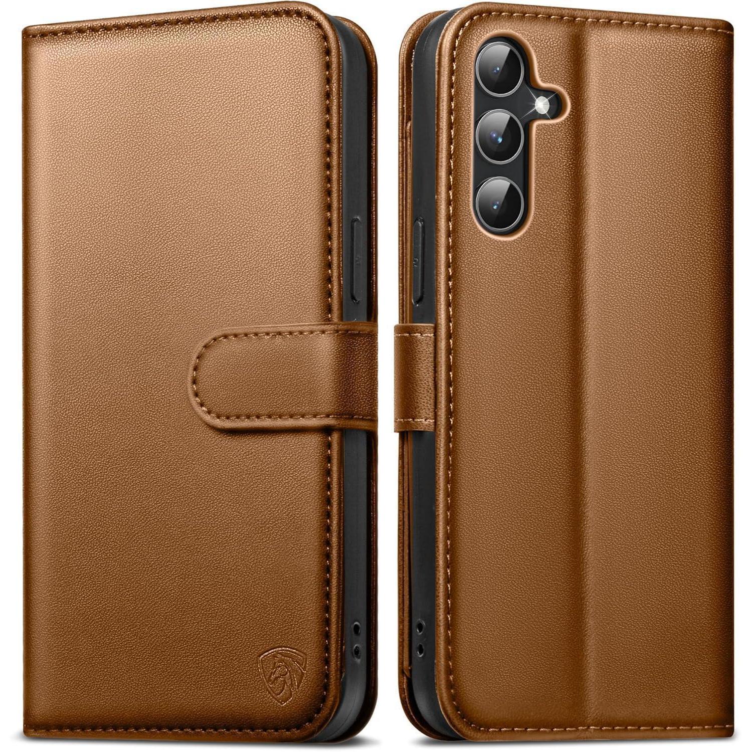 Handyhülle Samsung Galaxy A54 Wallet Für Samsung Galaxy A54 Braun
