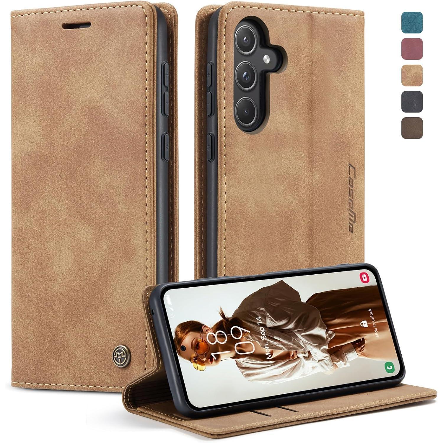 Kzb Handyhülle Samsung Galaxy A55 5g Premium Lederhülle Braun