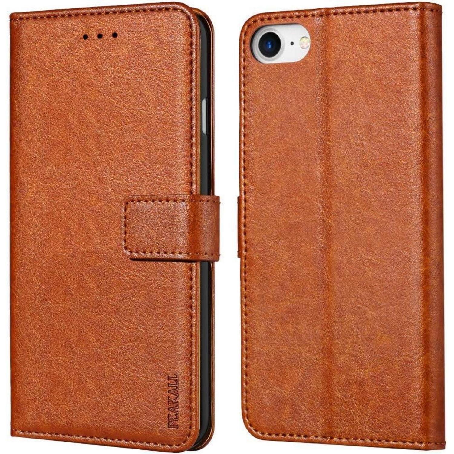 Iphone Se 2022 5g/se 2020 Leder Flip Handyhülle Braun