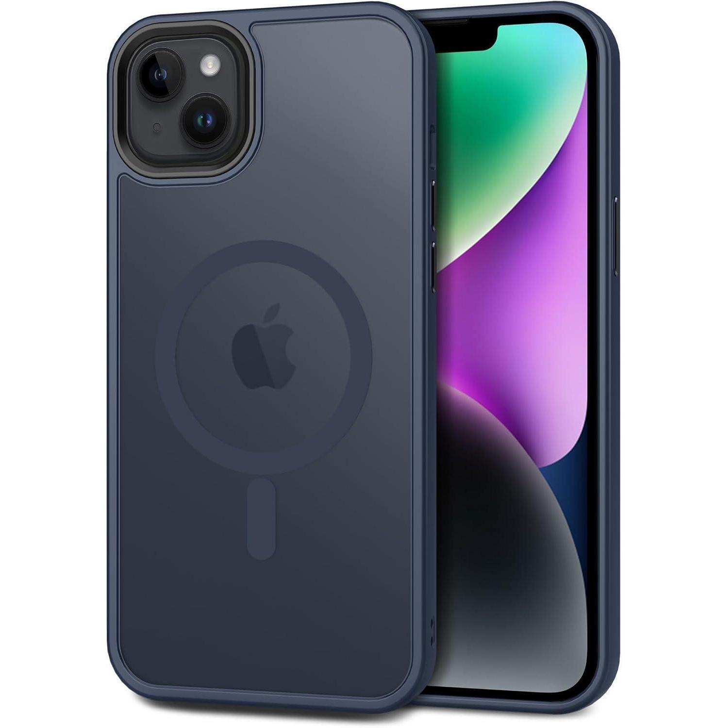 Handyhülle Kameraschutz Magsafe Stoßfest Iphone 13 14 Dunkel Blau
