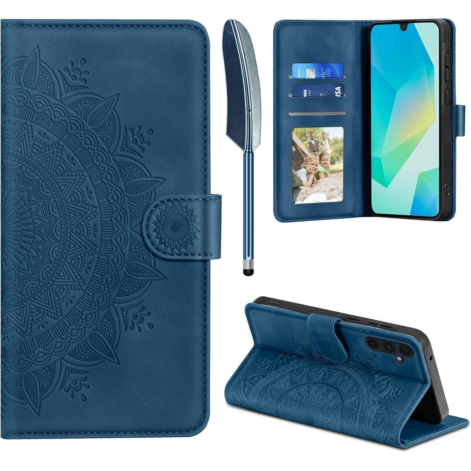 Lederhülle Galaxy A16 Klapphülle Samsung Galaxy A16 Dunkelblau