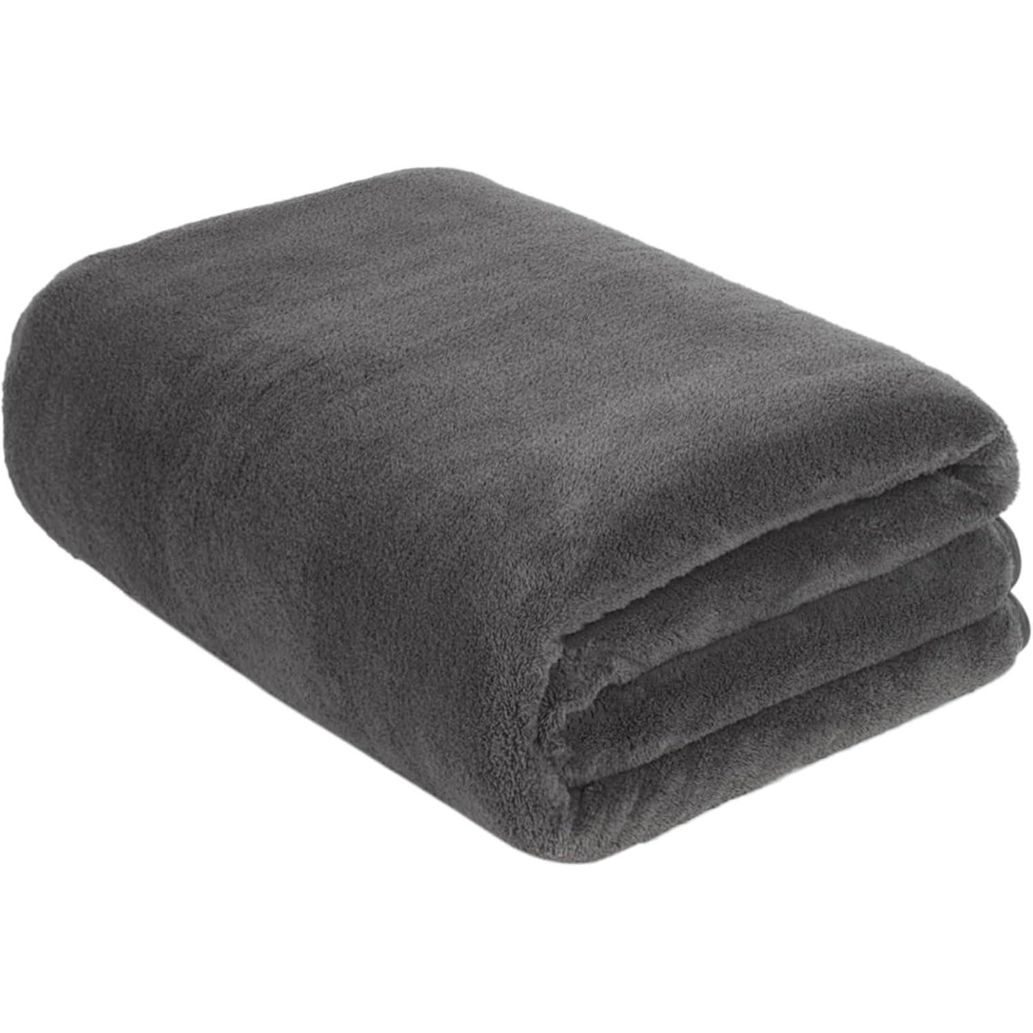 Xxl Kinhwa Mikrofaser Badetuch Dunkelgrau 100x200cm Schnelltrocknend Fusselfrei